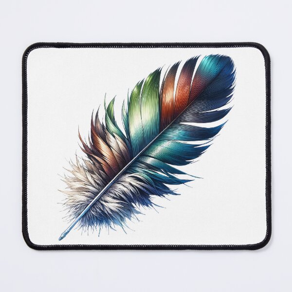 Item preview, A Feather with Rainbow Colors designed and sold by MomiDStudio.