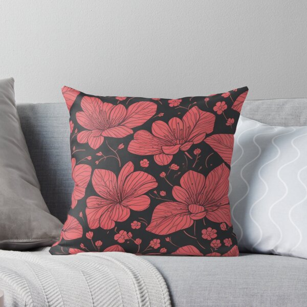 Item preview, Red Elegant Flowers Pattern designed and sold by Yabi101.