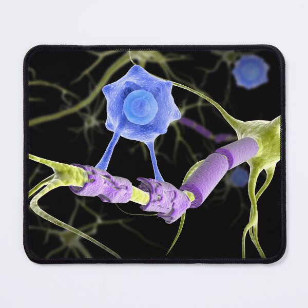 Item preview, STK701416H-Multiple sclerosis neuron healed by a T-cell. designed and sold by StocktrekImages.