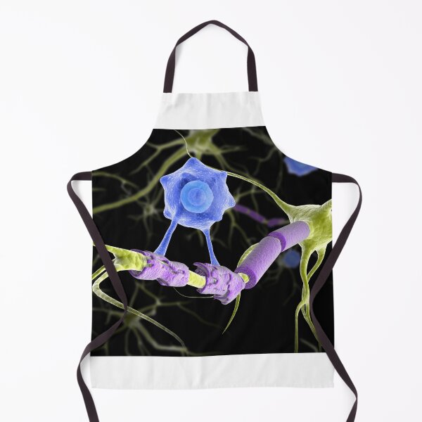 Item preview, STK701416H-Multiple sclerosis neuron healed by a T-cell. designed and sold by StocktrekImages.