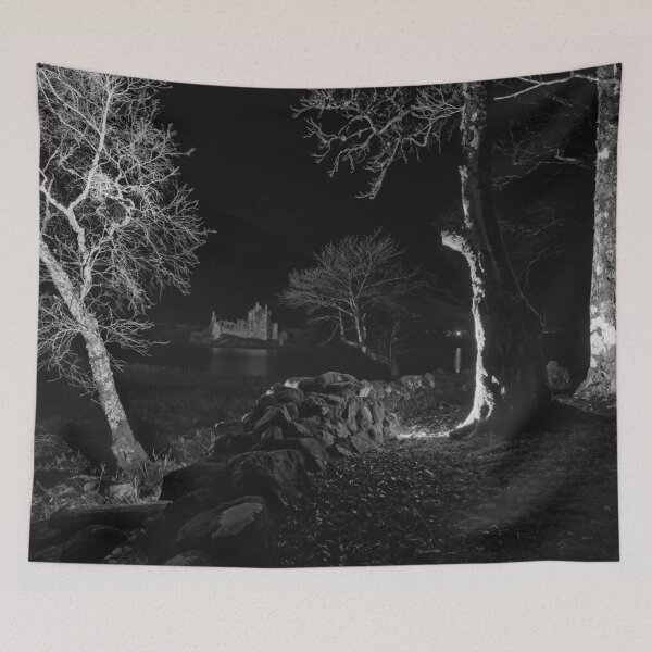 Item preview, Kilchurn Castle by Night (Black&White) designed and sold by ShinyPhoto.