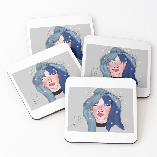 Item preview, Blue Haired Girl Editorial Illustration designed and sold by SavyGarcia.
