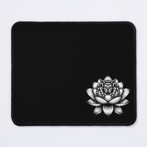 Item preview, Jumping spider in lotus tattoo art designed and sold by TomFrontierArt.