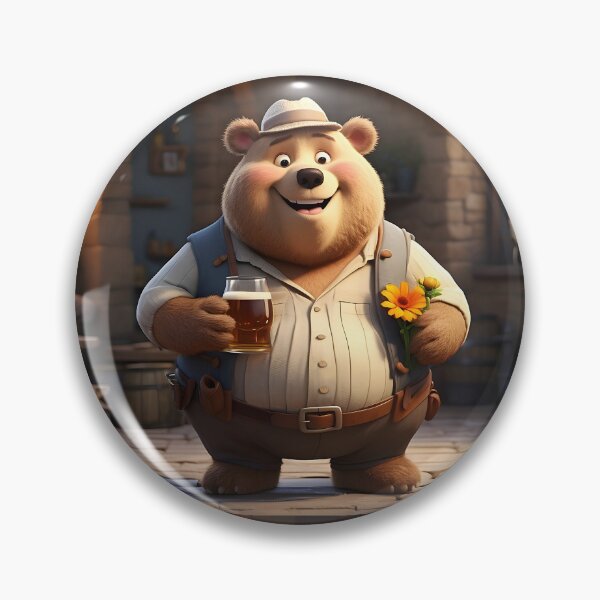 Item preview, Romantic bear drinking beer designed and sold by Martemic.