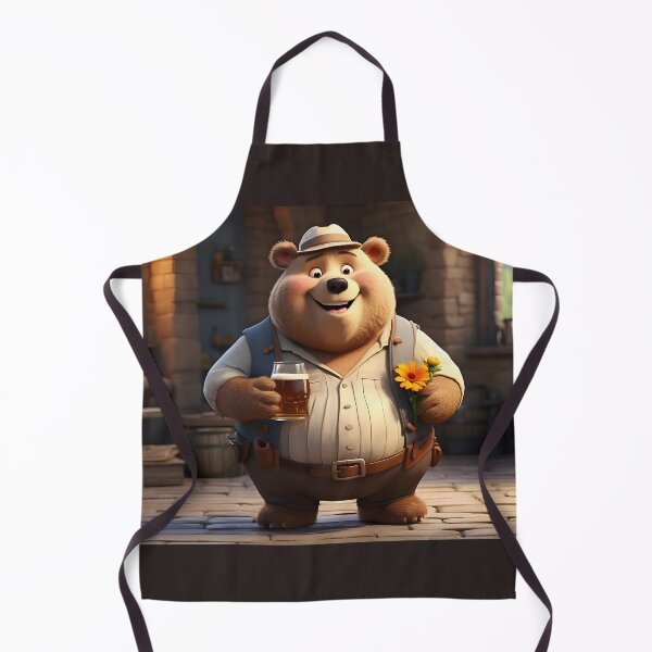 Item preview, Romantic bear drinking beer designed and sold by Martemic.