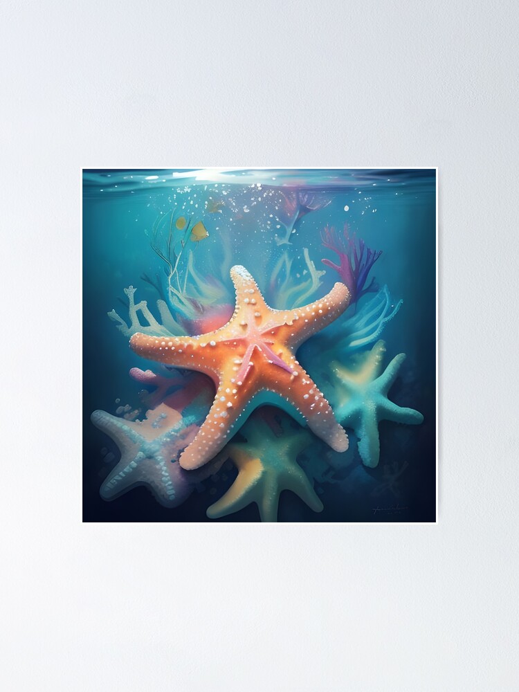 Thumbnail 1 of 3, Poster, Starfish designed and sold by Feebleeona.