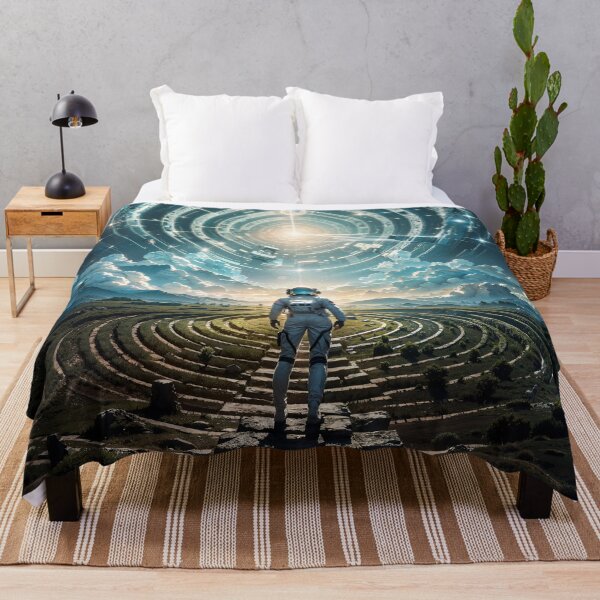Item preview, Space Gazing Astronaut Jigsaw Puzzles - Celestial Contemplation on Redbubble designed and sold by PuzzleBoxDesign.