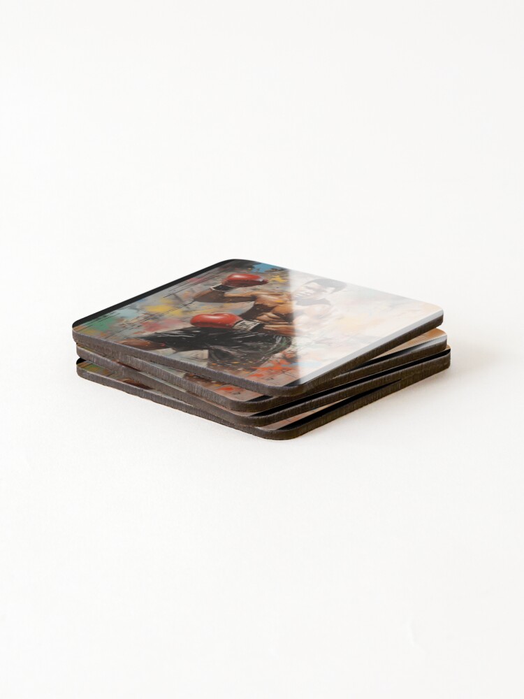Thumbnail 4 of 5, Coasters (Set of 4), Muhammad Ali Boxing designed and sold by ReverseWorld.