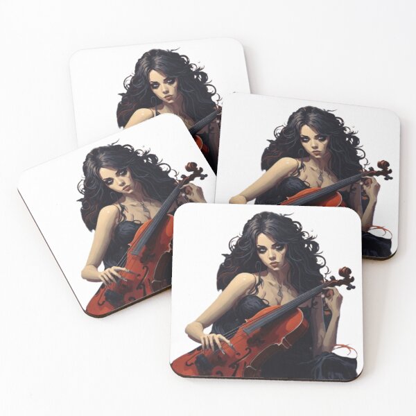 Item preview, Woman playing cello designed and sold by catcraftss.