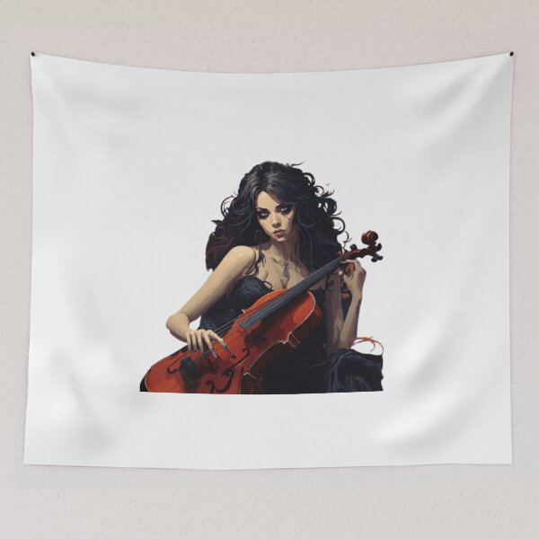 Item preview, Woman playing cello designed and sold by catcraftss.