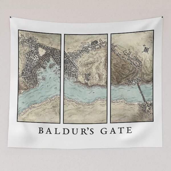 Item preview, Baldur's Gate Map designed and sold by TheWizardRyn.