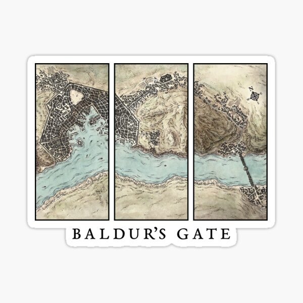 Item preview, Baldur's Gate Map designed and sold by TheWizardRyn.