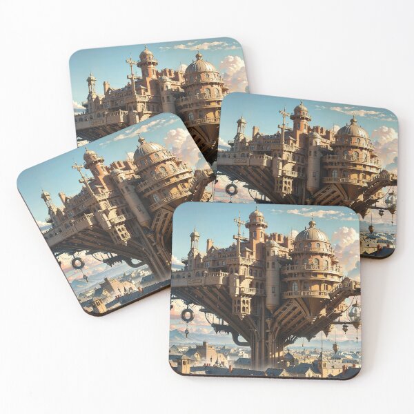 Item preview,  Steampunk Cityscape Reverie Jigsaw Puzzles - Retro-Futuristic Marvels on Redbubble designed and sold by PuzzleBoxDesign.