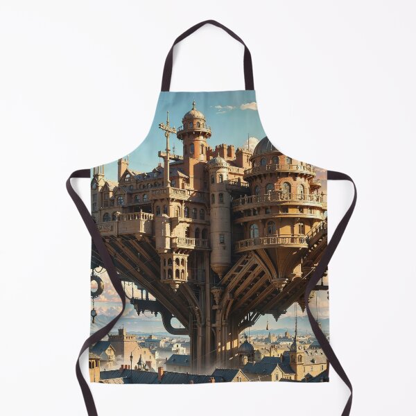 Item preview, Steampunk Cityscape Reverie Jigsaw Puzzles - Retro-Futuristic Marvels on Redbubble designed and sold by PuzzleBoxDesign.