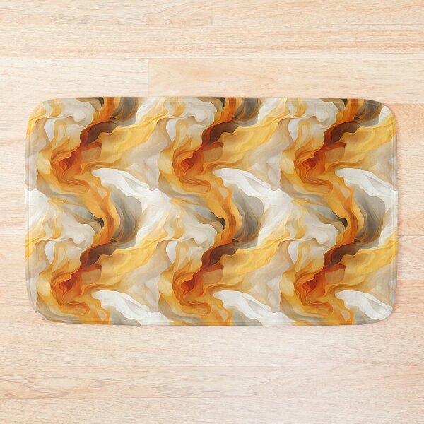 Item preview, Аrtistic abstract waves in gold and white designed and sold by Artdroid.