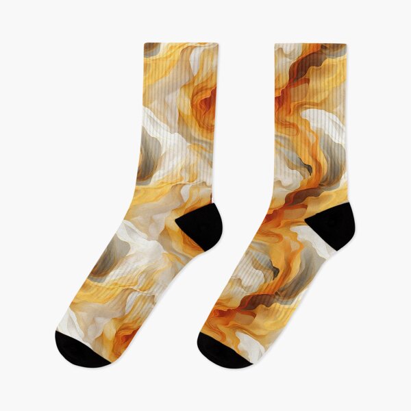 Item preview, Аrtistic abstract waves in gold and white designed and sold by Artdroid.