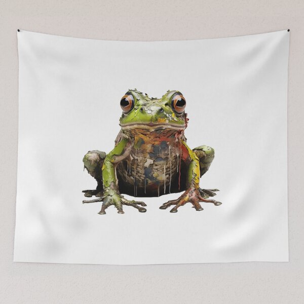 Item preview, Canvas of Nature - Artistic Frog Illustration designed and sold by janedewaard.