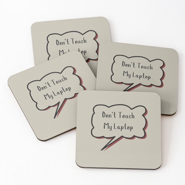Item preview, Cool sticker with text- Don't Touch My Laptop on t-shirt designed and sold by Gadget80.