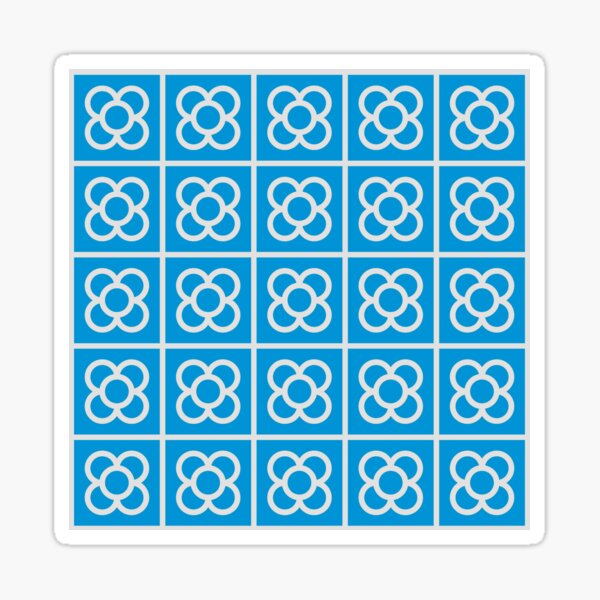 Item preview, Barcelona Flower Blue Print designed and sold by Decorera.