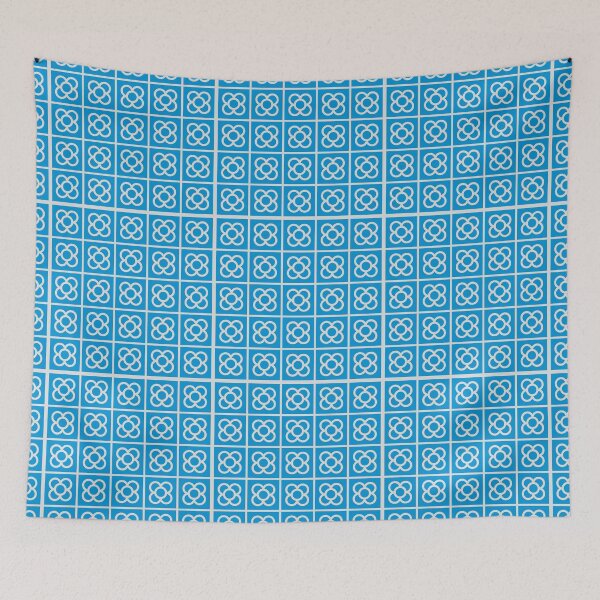 Item preview, Barcelona Flower Blue Print designed and sold by Decorera.