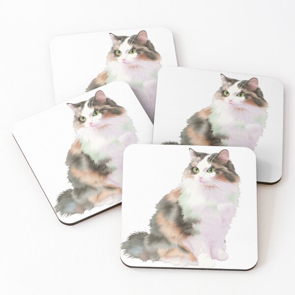Item preview, Flurry Cat With Green Eyes designed and sold by xiao xuans.