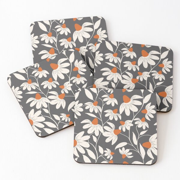 Item preview, Floriography - White Coneflower - Charcoal designed and sold by susycosta.