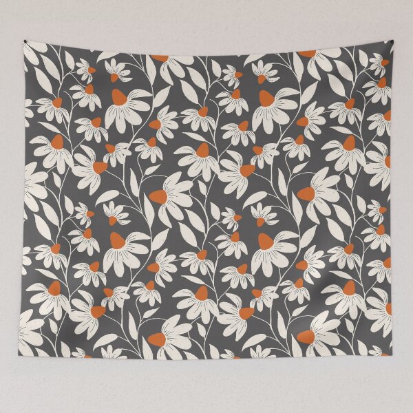 Item preview, Floriography - White Coneflower - Charcoal designed and sold by susycosta.