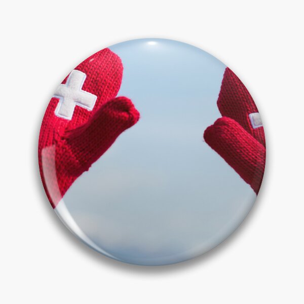 Item preview, Gloves with Swiss Flag Against Sky and Mountain designed and sold by Mats Silvan.