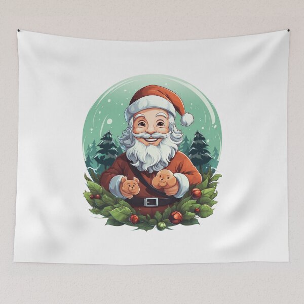 Aperçu de l'œuvre Eco Santa Claus Holiday Spirit créée et vendue par DigitalPrism-Co.