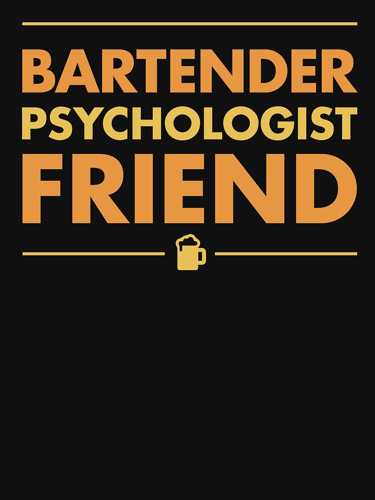 Bartender Psychologist Friend With Beer by DOODL