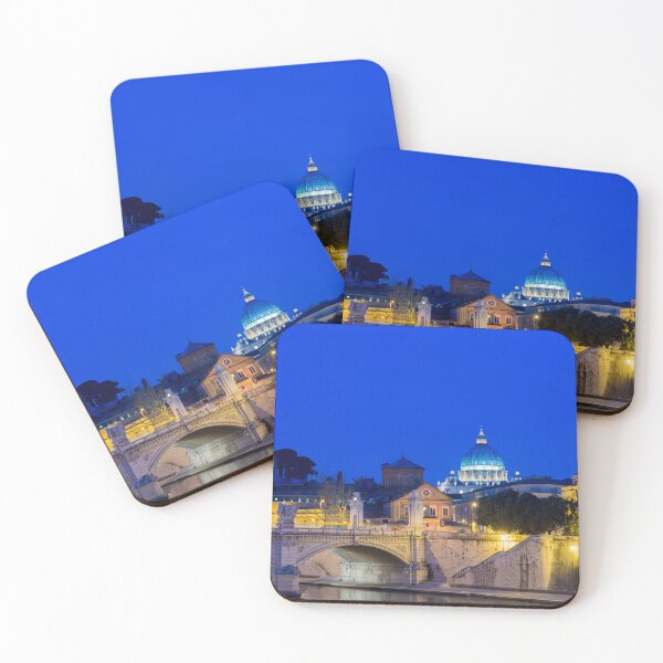 Item preview, River Tiber and St.Peter's Basilica Illuminated in Dusk in City of Rome designed and sold by Mats Silvan.