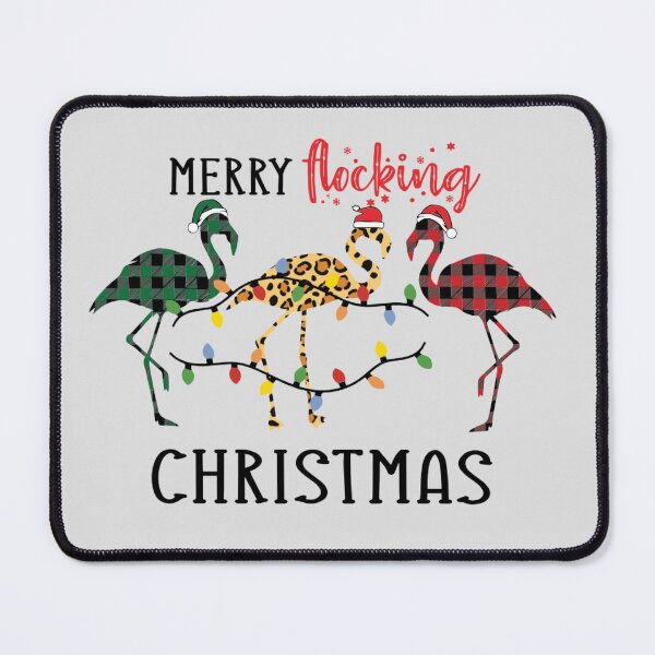 Item preview, Merry Flocking Christmas, Christmas Flamingos designed and sold by Hussain Shirts.