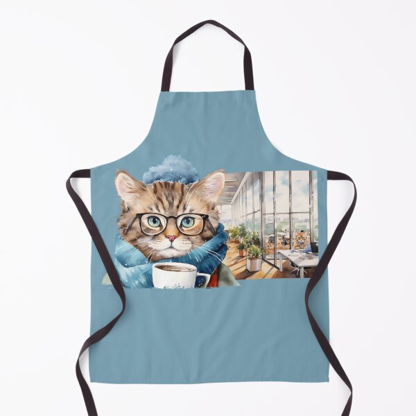 Item preview, cat, cute, funny, cool, coffee, the office background designed and sold by Cerulean-Shop.