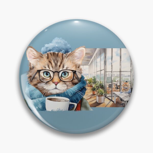 Item preview, cat, cute, funny, cool, coffee, the office background designed and sold by Cerulean-Shop.