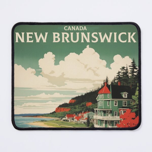 Item preview, New Brunswick Canada Vintage Poster Tourism designed and sold by TravelersGems.