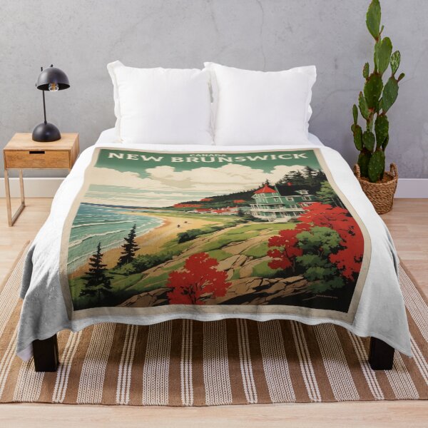Item preview, New Brunswick Canada Vintage Poster Tourism designed and sold by TravelersGems.