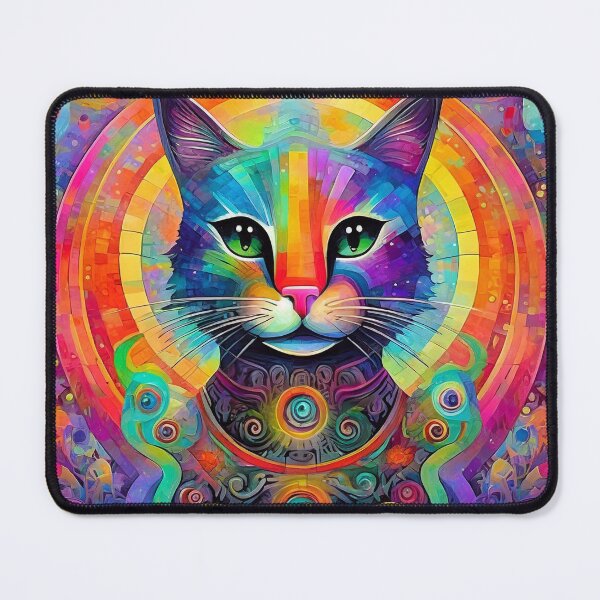 Item preview, Psychedelic cat designed and sold by TBMdesigns.