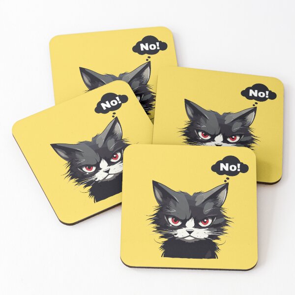 Item preview, A Black cat says no designed and sold by DunuStore.