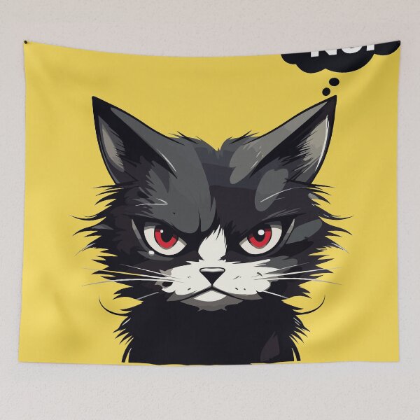 Item preview, A Black cat says no designed and sold by DunuStore.