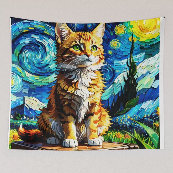 Item preview, Cat Van Gogh designed and sold by manbaito.