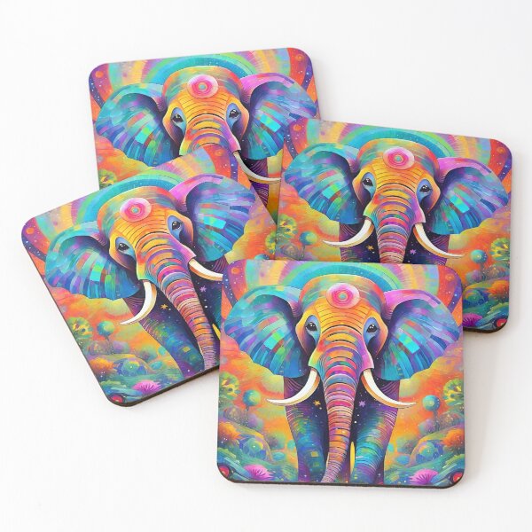 Item preview, Psychedelic elephant designed and sold by TBMdesigns.