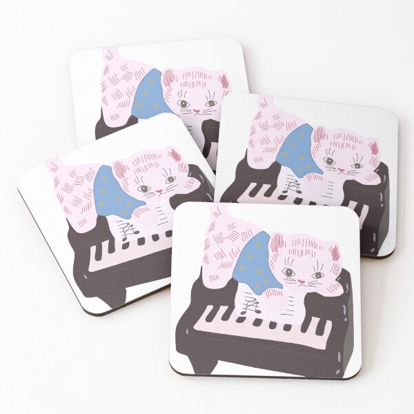 Item preview, Pink Piano Cat designed and sold by sincerelyeggy.
