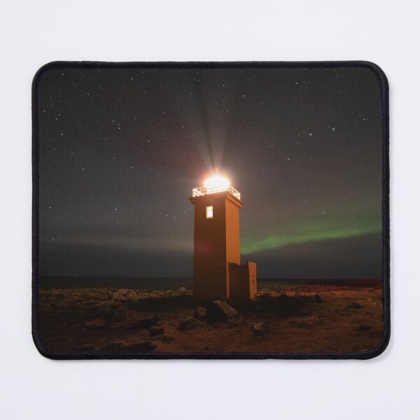 Item preview, Stafnesviti lighthouse, with aurora designed and sold by HazelWright.