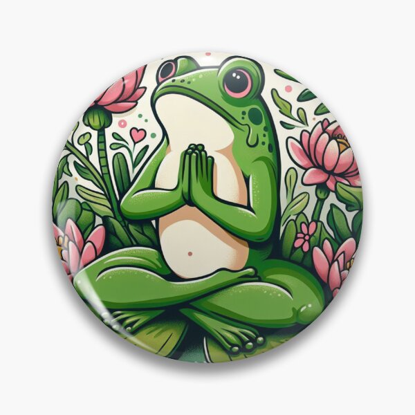 Item preview, yoga frogs - Yoga Frog Cross Legged Pose designed and sold by Lam Assia.