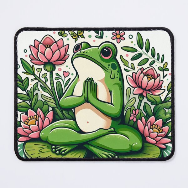 Item preview, yoga frogs - Yoga Frog Cross Legged Pose designed and sold by Lam Assia.