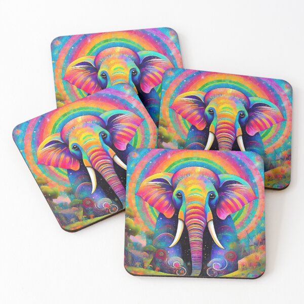Item preview, Psychedelic elephant designed and sold by TBMdesigns.