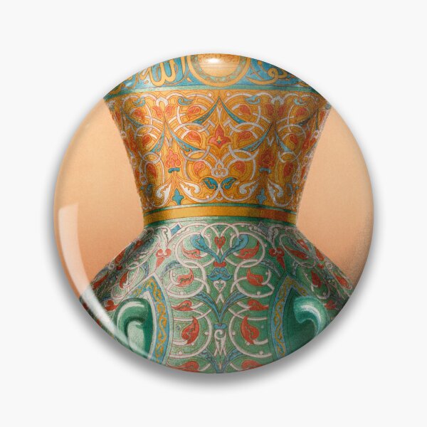 Item preview, Vintage Arabesque Vase Painting designed and sold by EmeraldeaArt.