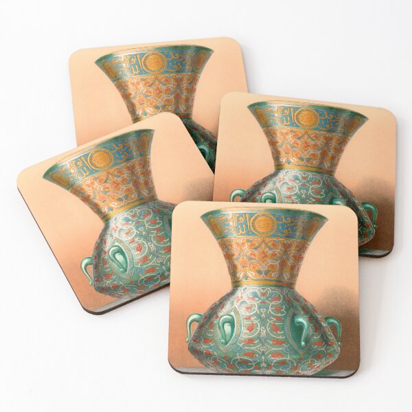 Item preview, Vintage Arabesque Vase Painting designed and sold by EmeraldeaArt.