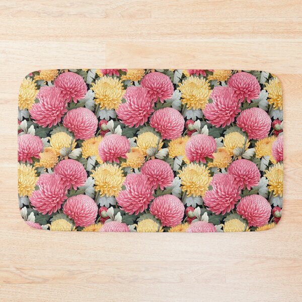 Item preview, Royal pink and yellow chrysanthemums designed and sold by Artdroid.
