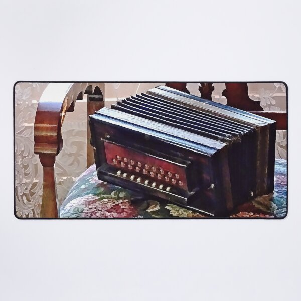 Item preview, Button Accordion on Chair With Flowered Seat designed and sold by Susan Savad.
